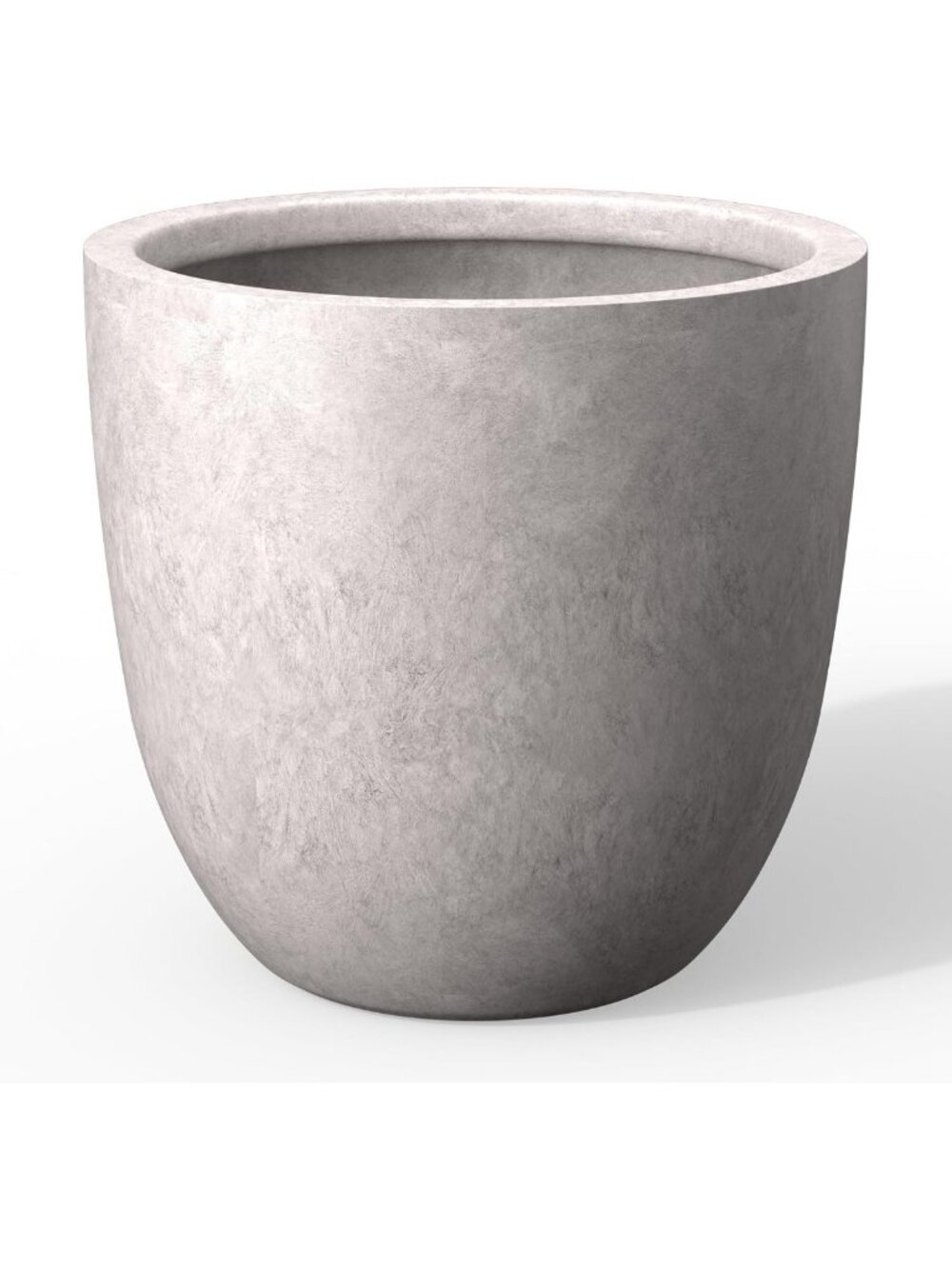 Stylish Gray Concrete Round Planter Bowl - 14" Diameter, Outdoor Accent Decor